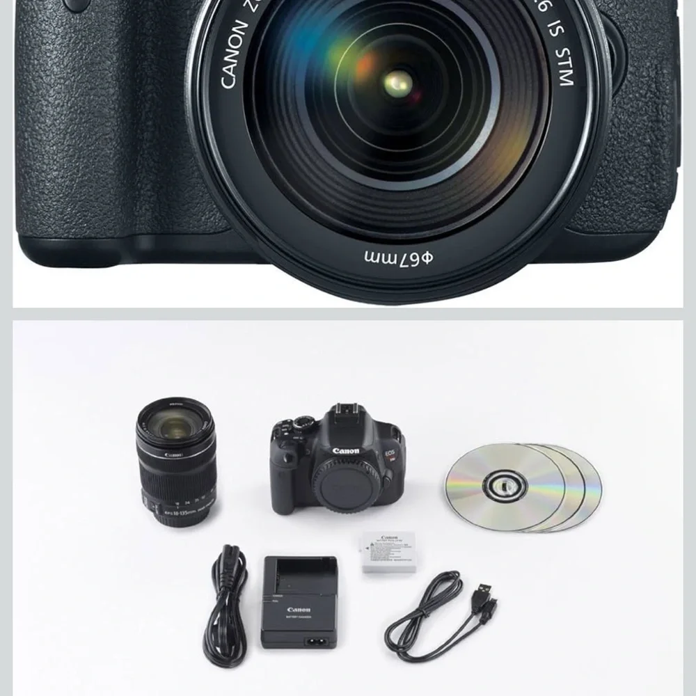 Canon EOS Rebel T4i DSLR Camera - Black with LCD Screen